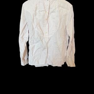 Vintage Ralph Lauren Ladies Button-Down Linen Blouse Size 6P